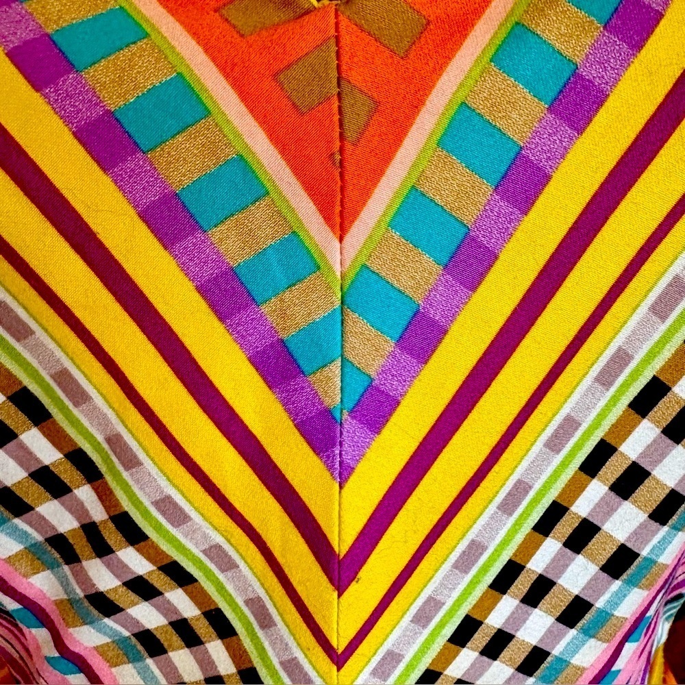 London Times Multicolored Striped Sleeveless Sheath V Neck Dress Womens size 6 - Picture 6 of 16